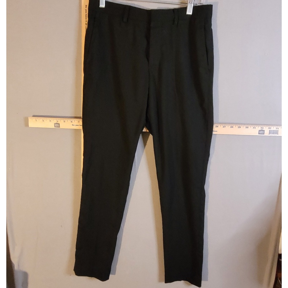 HM Mens‎ Skinny Fit Dress Pants Black Trousers Size 30R